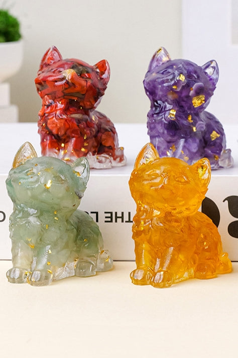 Adorable Natural Crystal Cat Sets for Home Decor