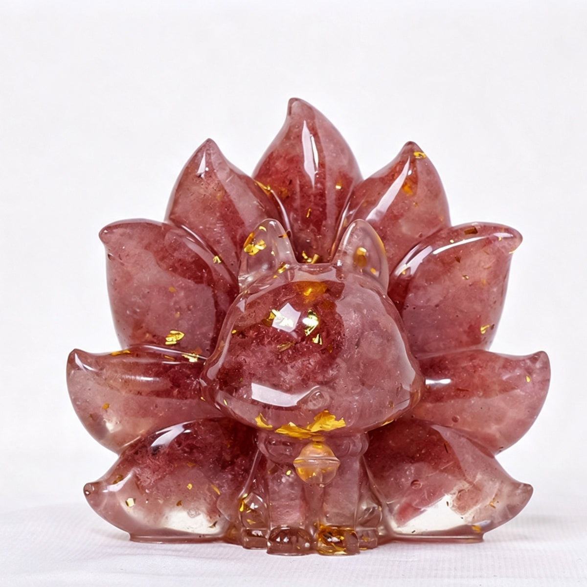Adorable Natural Crystal Nine Tailed Fox Doll Sets for Home Decor