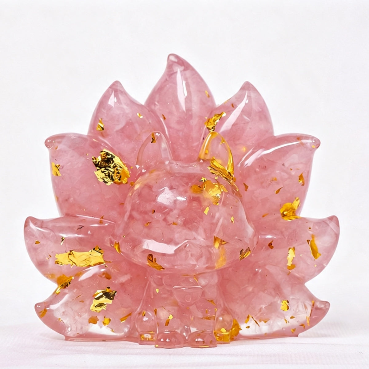 Adorable Natural Crystal Nine Tailed Fox Doll Sets for Home Decor