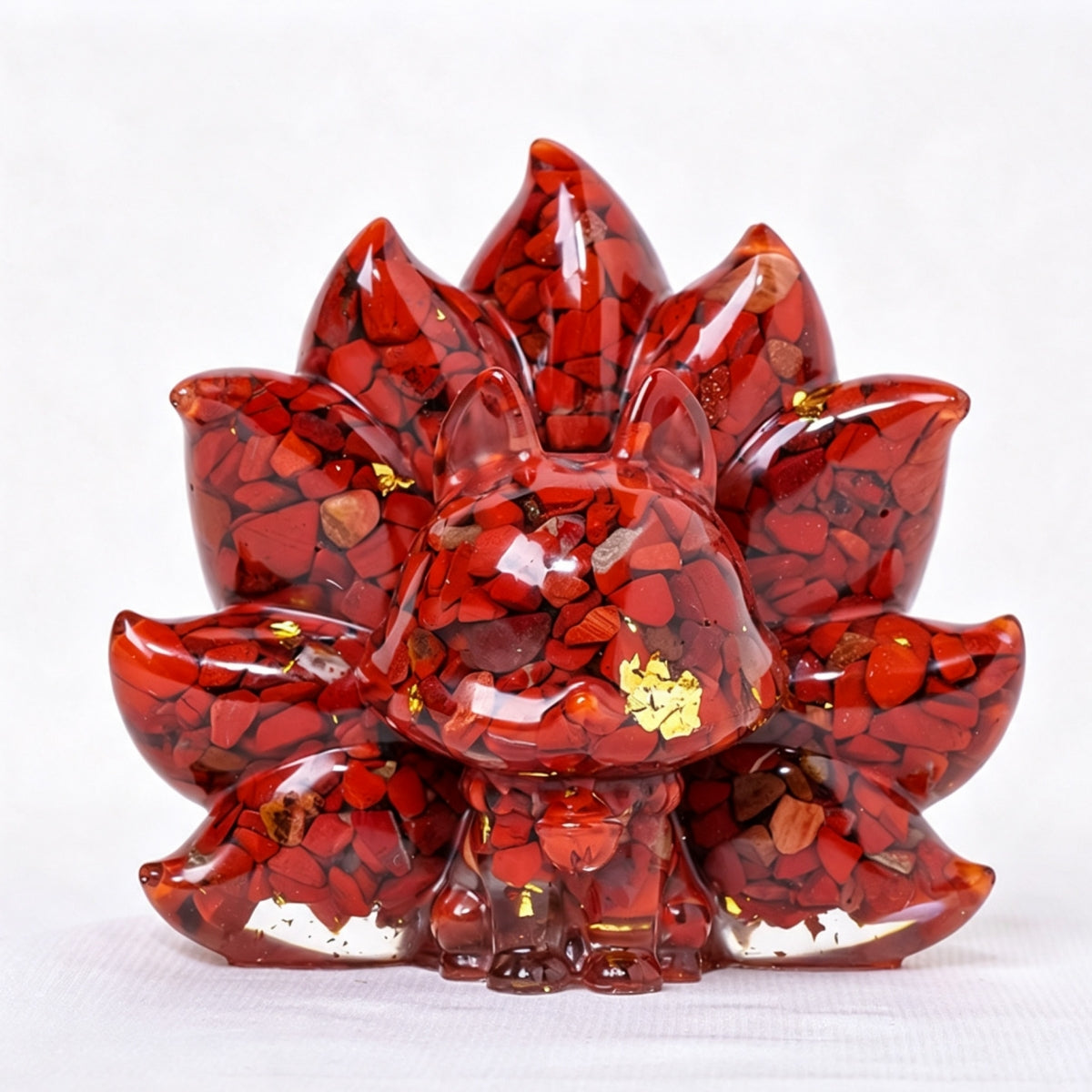 Adorable Natural Crystal Nine Tailed Fox Doll Sets for Home Decor