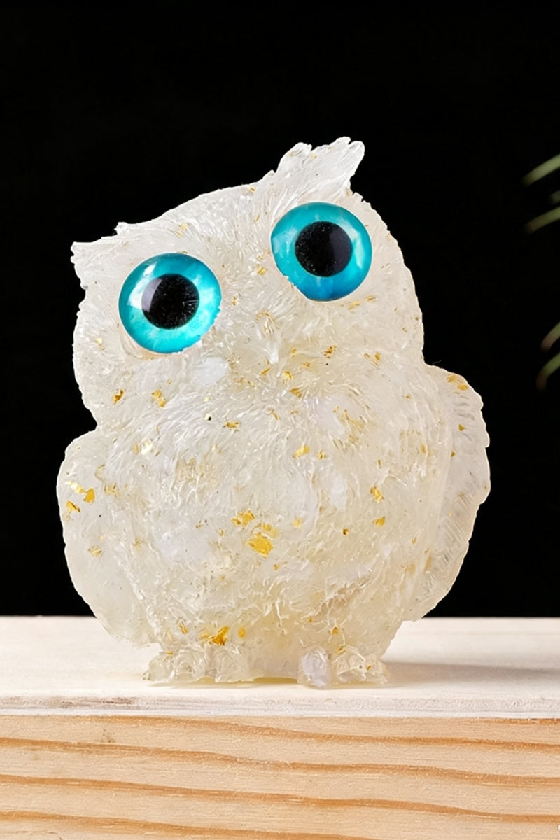 Adorable Natural Crystal Owl Sets for Home Decor