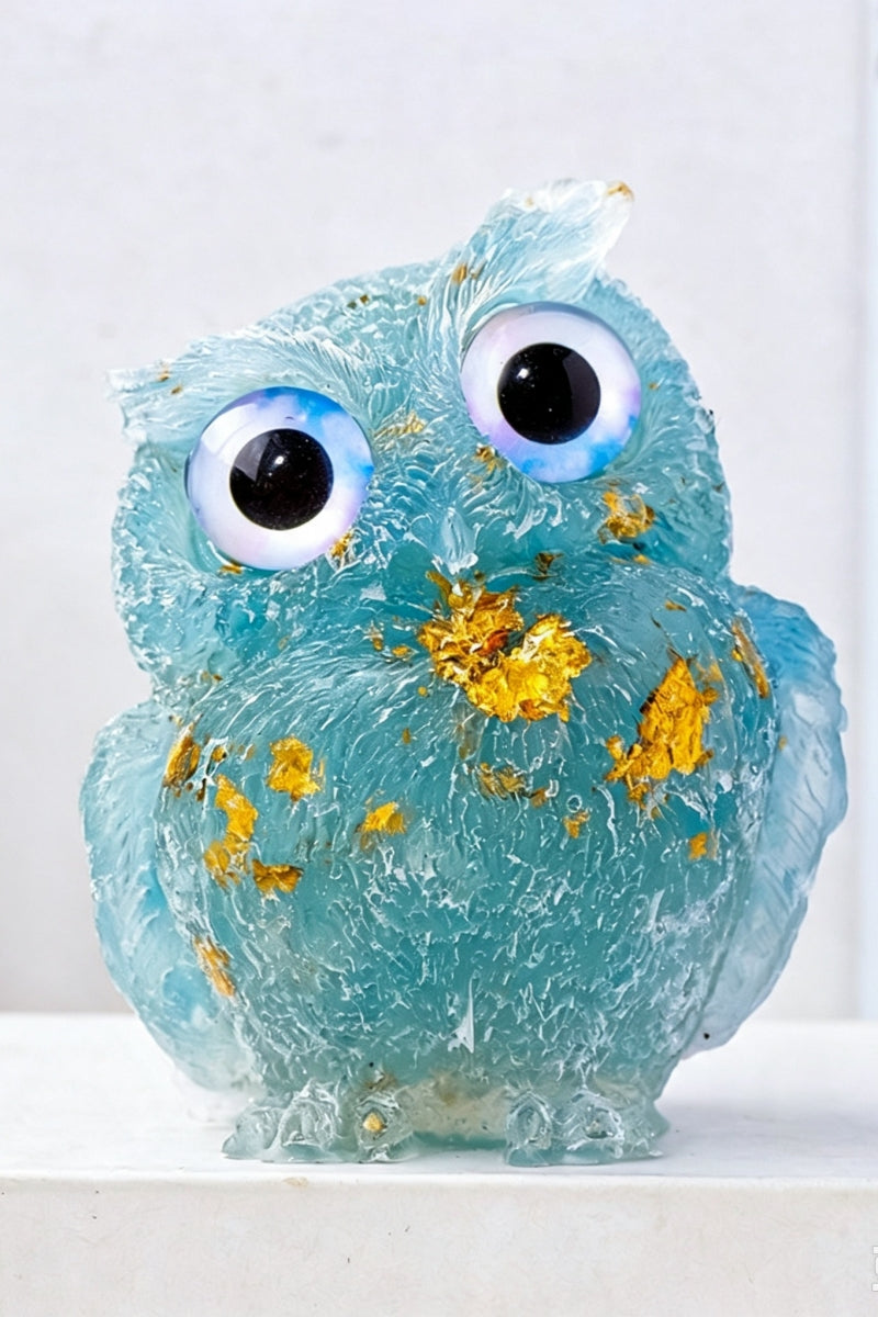 Adorable Natural Crystal Owl Sets for Home Decor