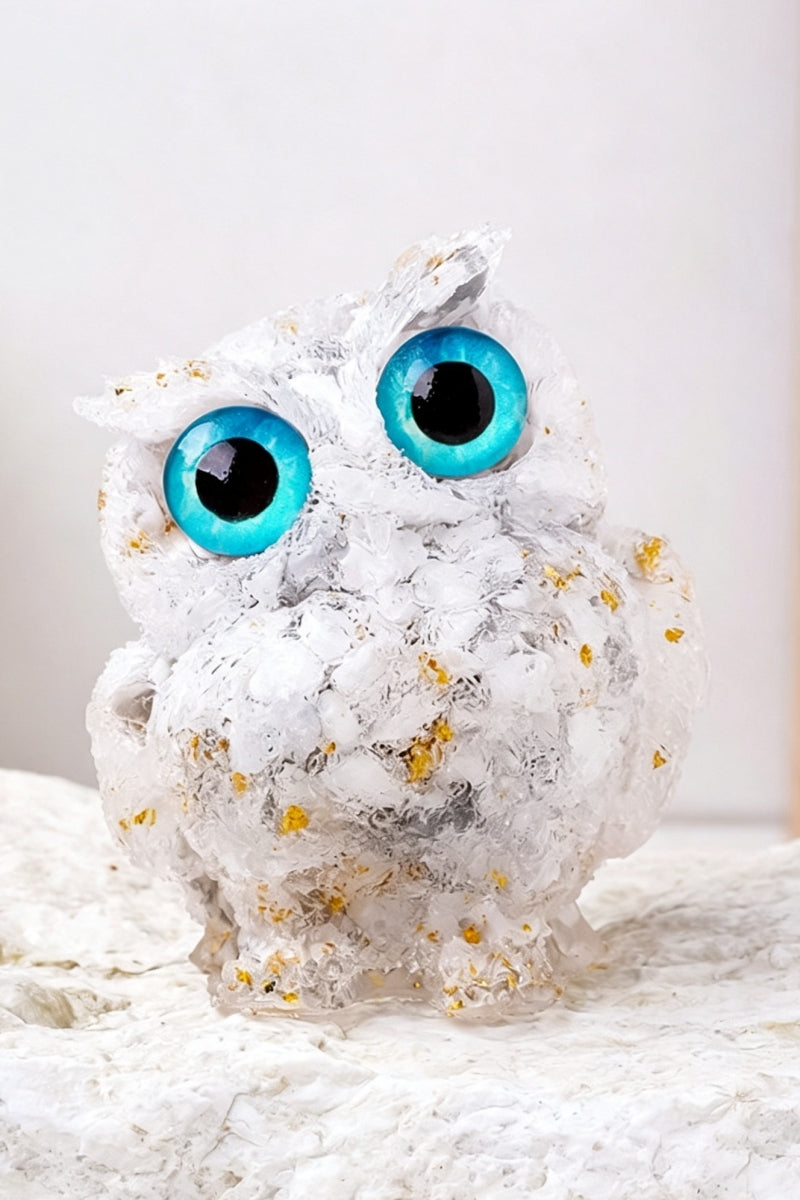 Adorable Natural Crystal Owl Sets for Home Decor