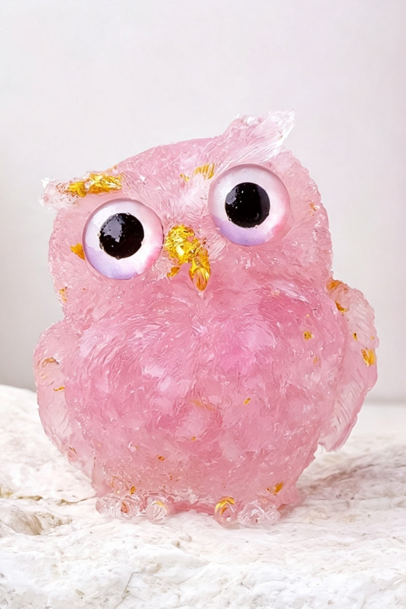Adorable Natural Crystal Owl Sets for Home Decor