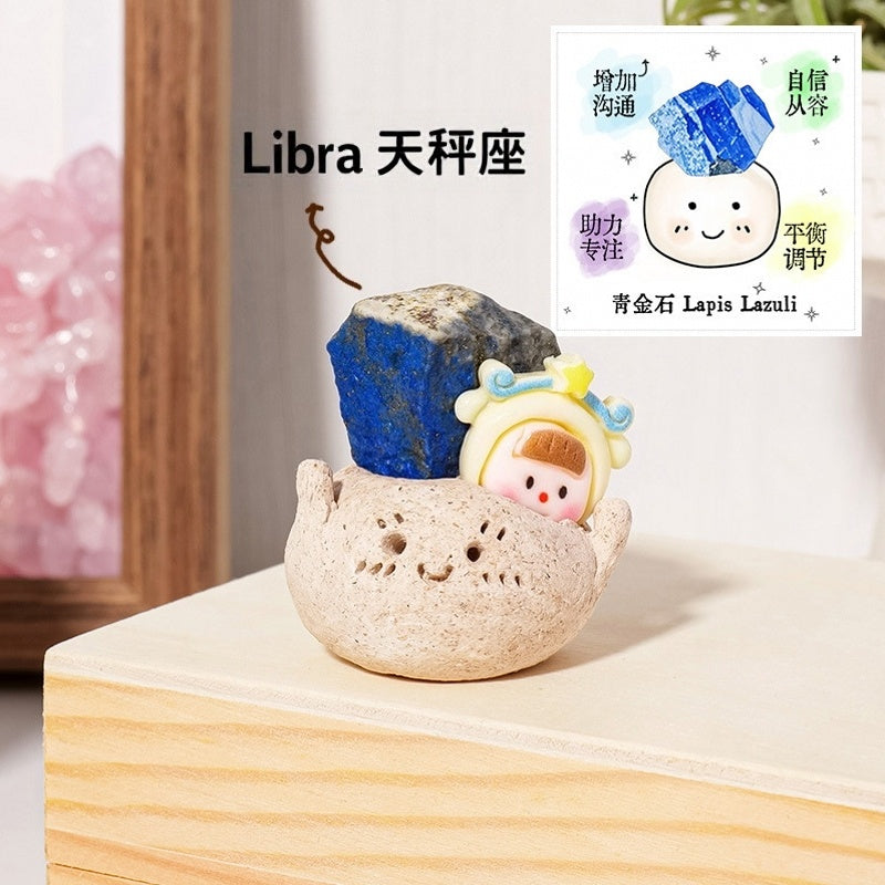 Adorable Natural Crystal The Twelve Constellations Sets for Home Decor
