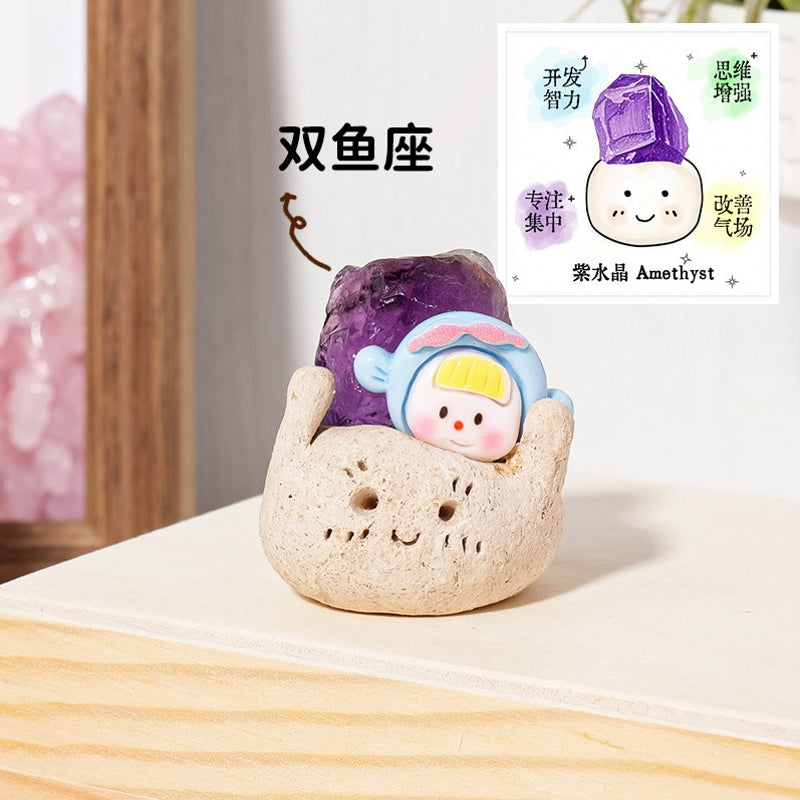 Adorable Natural Crystal The Twelve Constellations Sets for Home Decor