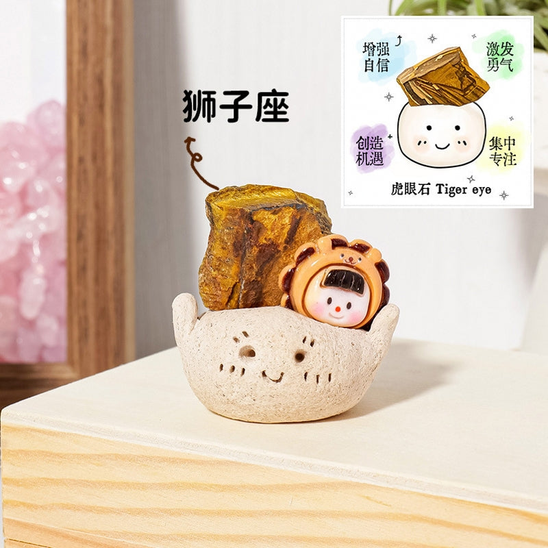 Adorable Natural Crystal The Twelve Constellations Sets for Home Decor