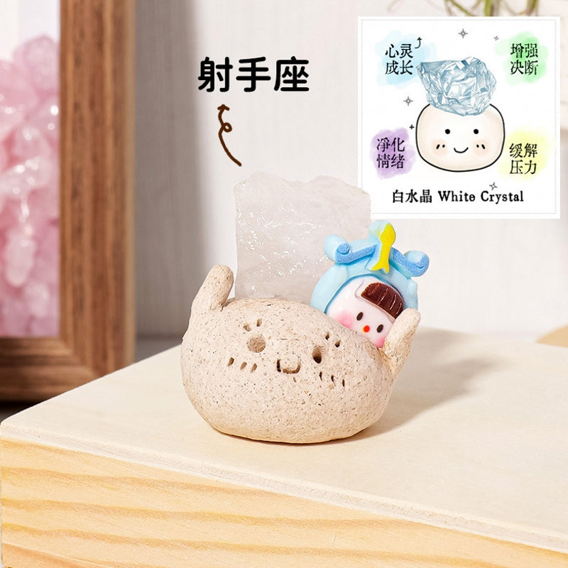 Adorable Natural Crystal The Twelve Constellations Sets for Home Decor