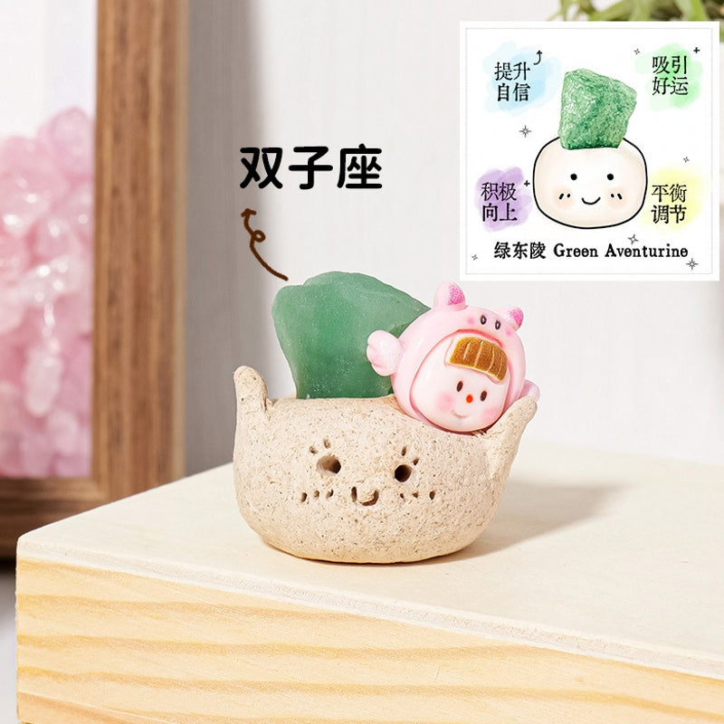 Adorable Natural Crystal The Twelve Constellations Sets for Home Decor