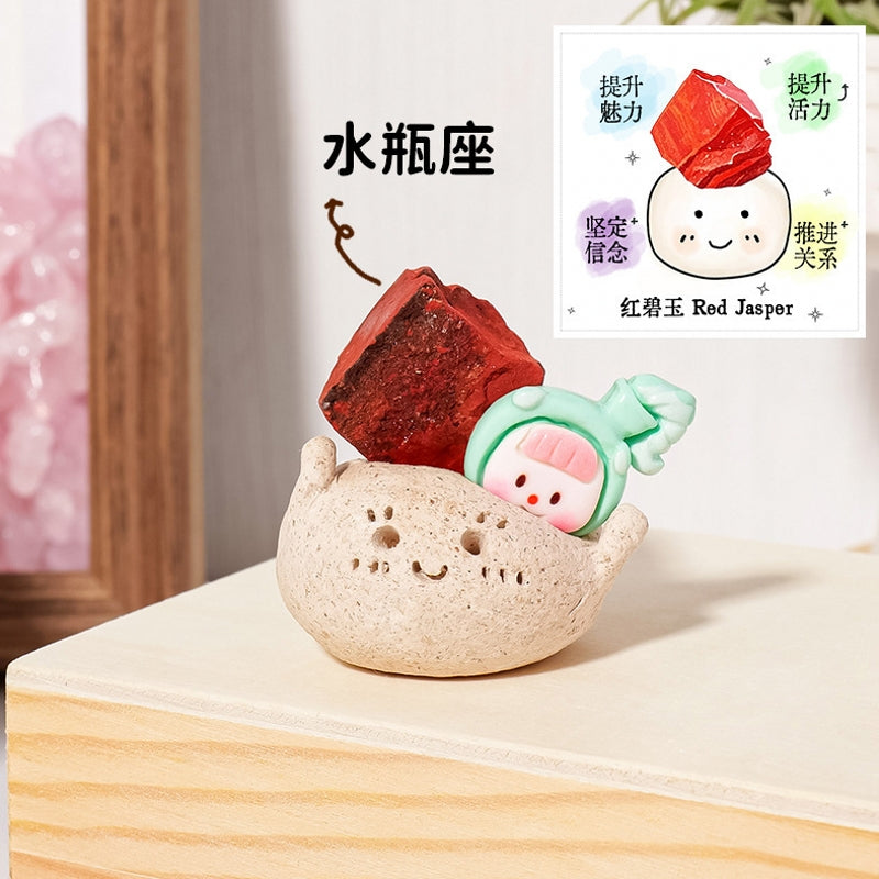 Adorable Natural Crystal The Twelve Constellations Sets for Home Decor