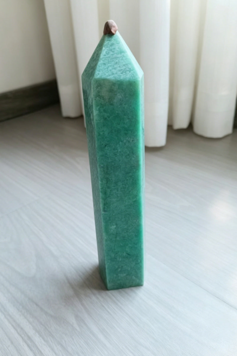 Amazonite Hexahedral Towers in Medium Size 8.86" Tall