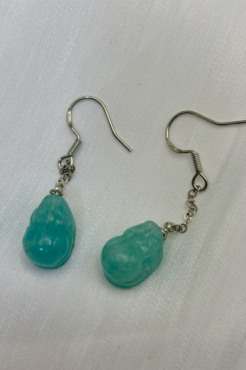 Amazonite Pixiu Earring S925