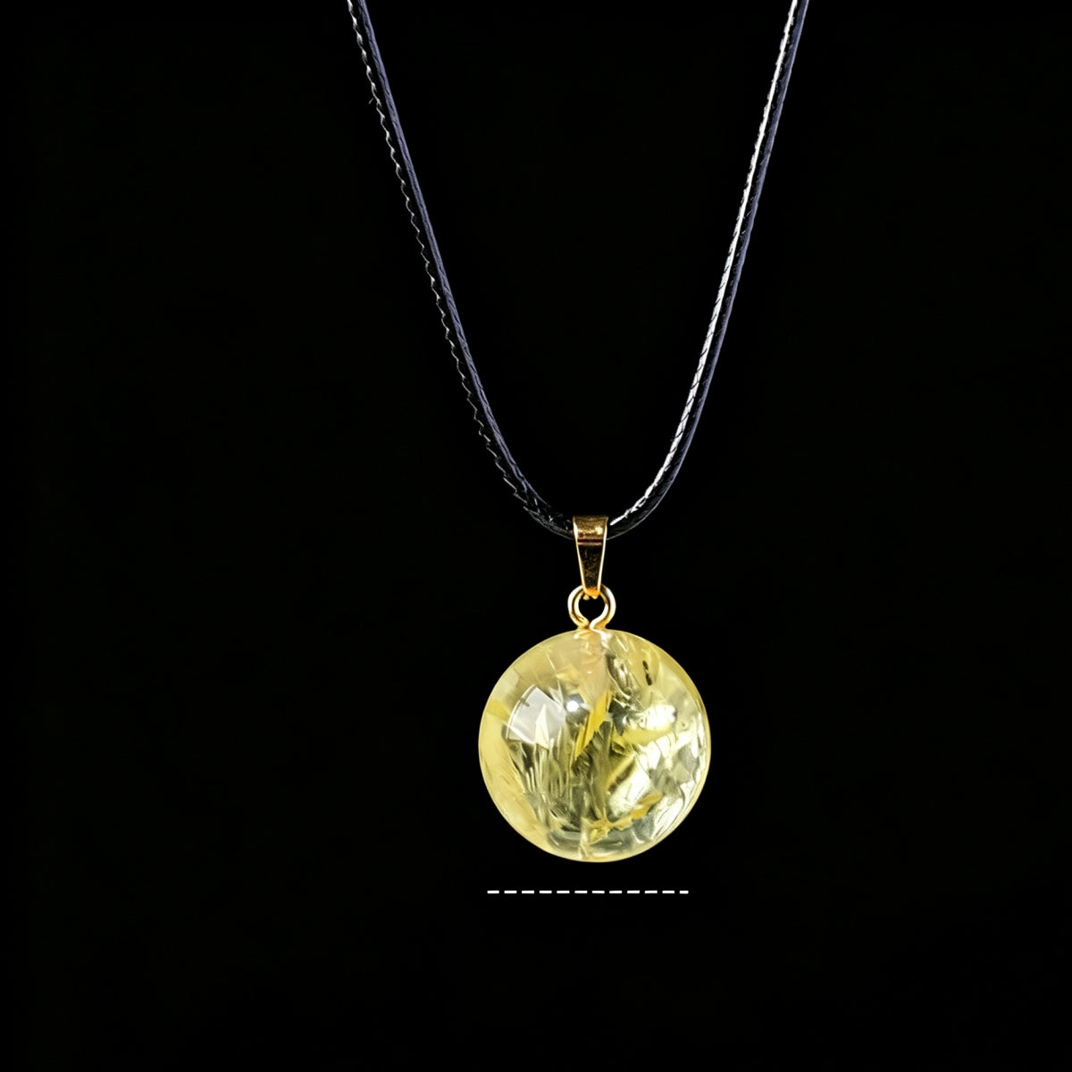 Amethyst Rose Quartz Citrine Crystal Ball Pendant Necklace