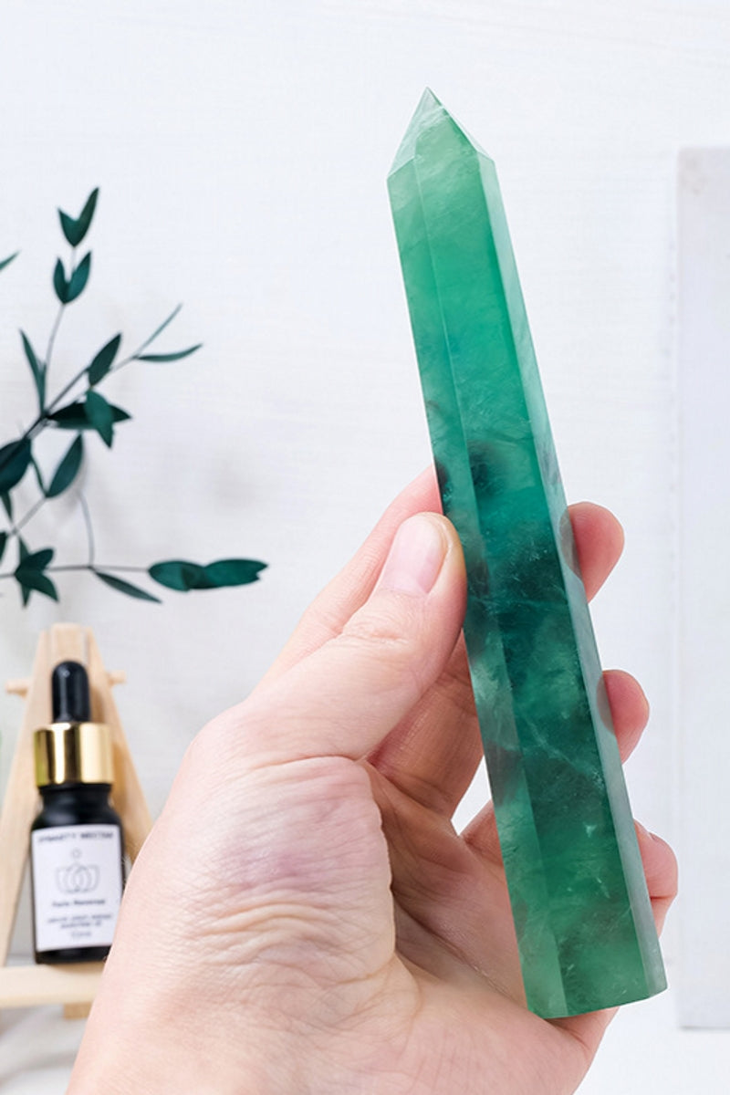 Apple Green Fluorite Crystal Towers 5.9" Tall