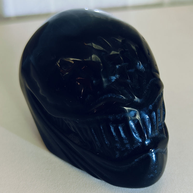 Black Obsidian Skull Crystal Carving