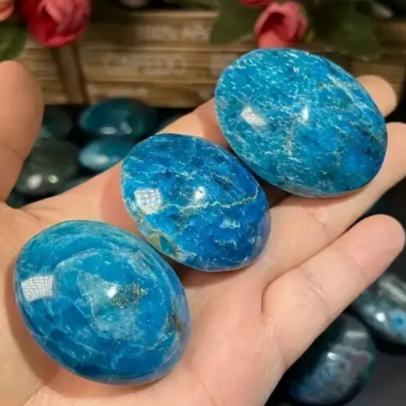 Blue Apatite Palm Stones 500g