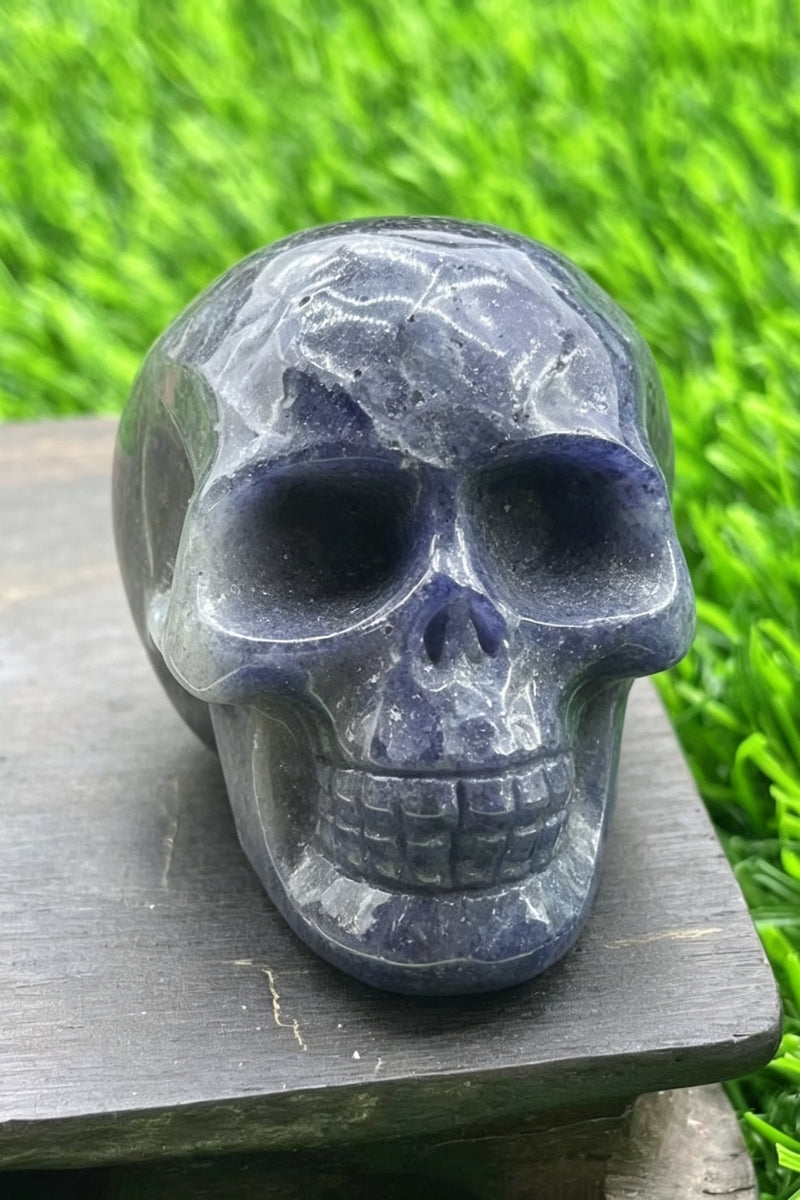 Blue Aventurine Black Obsidian Labradorite Crystal Skulls Carvings 1.97"