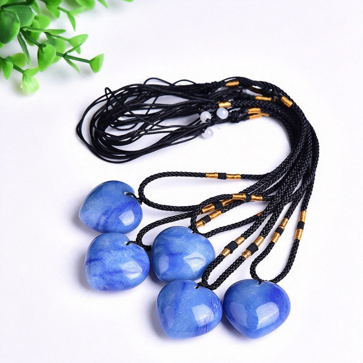 Blue Aventurine Heart Pendant Necklace