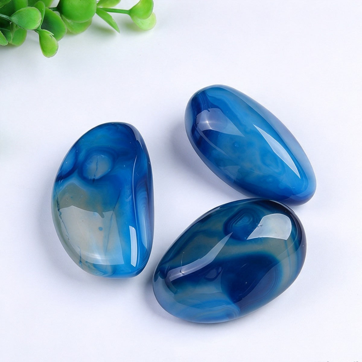 Blue Sardonyx Chips Tumbles 1.57"-2.76"