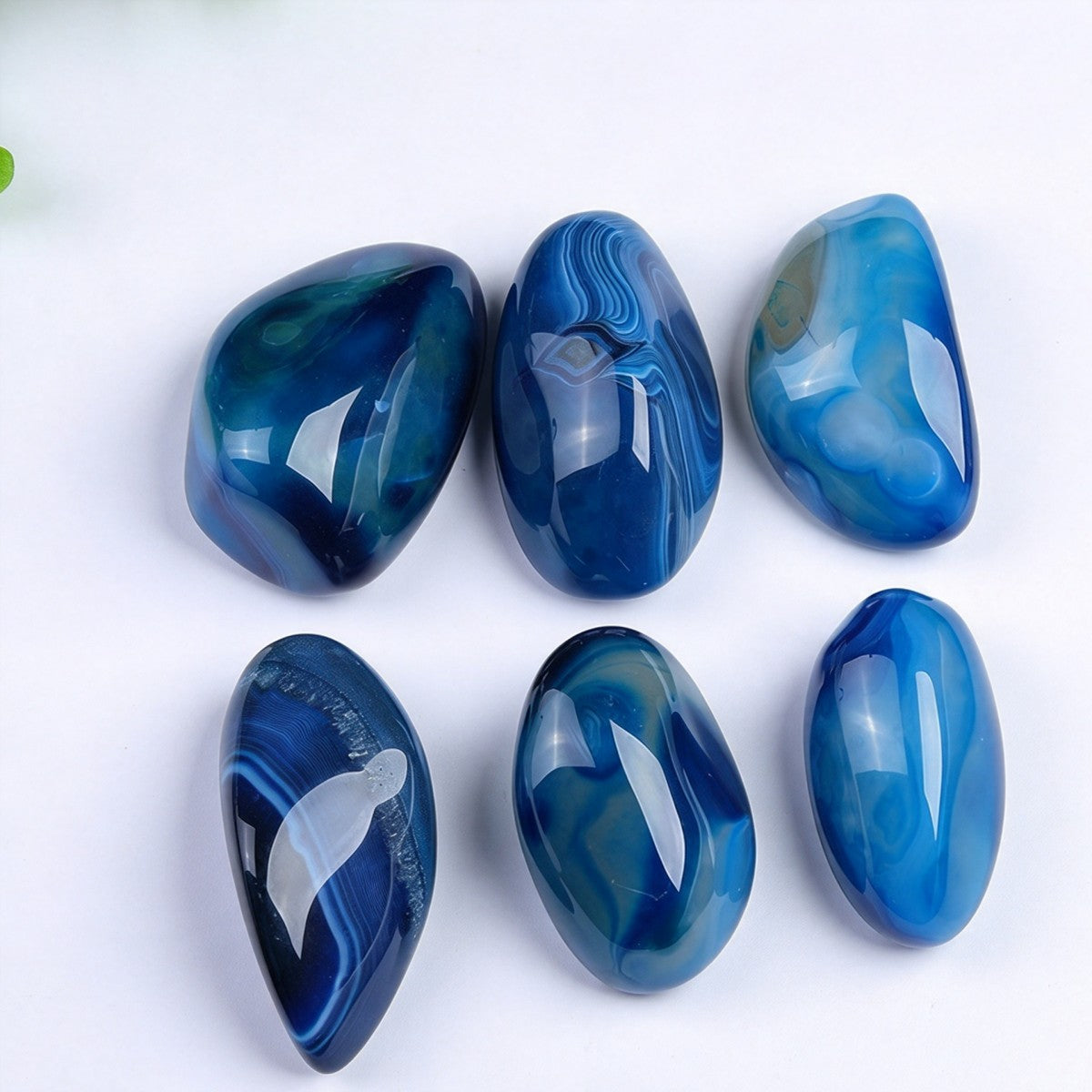 Blue Sardonyx Chips Tumbles 1.57"-2.76"