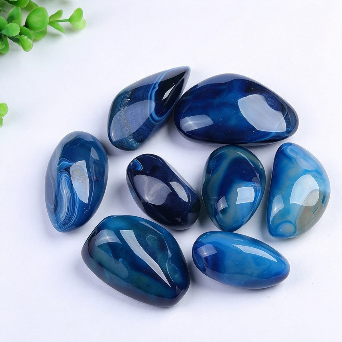 Blue Sardonyx Chips Tumbles 1.57"-2.76"