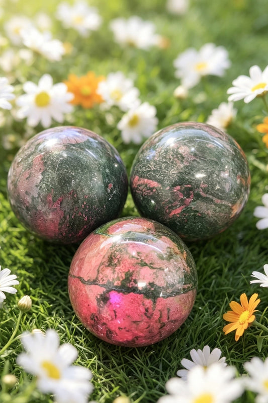 Bright UV Europe Jade Sphere Natural Healing Crystal Balls 2.84”