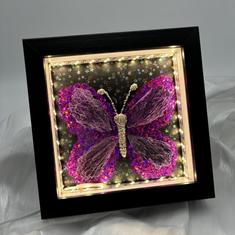 Tourmaline Pyrite Butterfly Frame Lamp