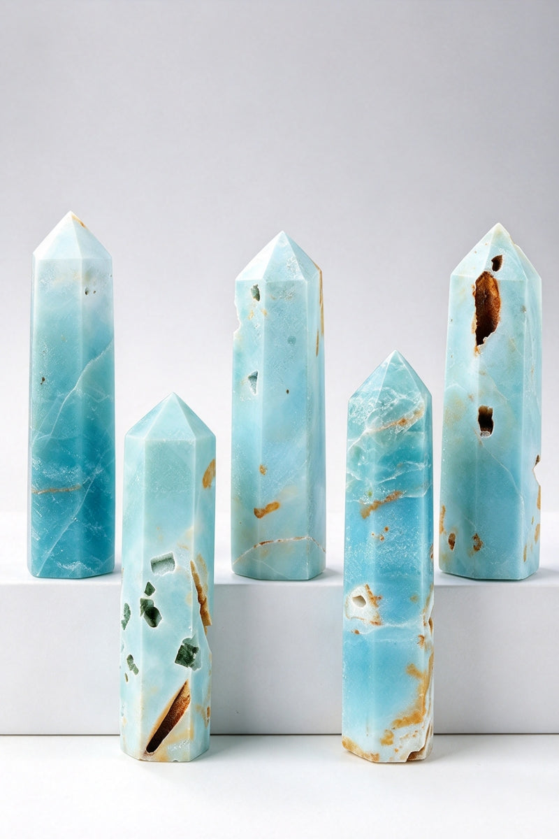 Caribbean Calcite Towers 2.37"-3.94"Tall
