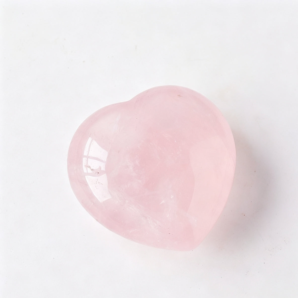 Carnelian Rose Quartz Clear Quartz Crystal Hearts Plam Stone 1.18"
