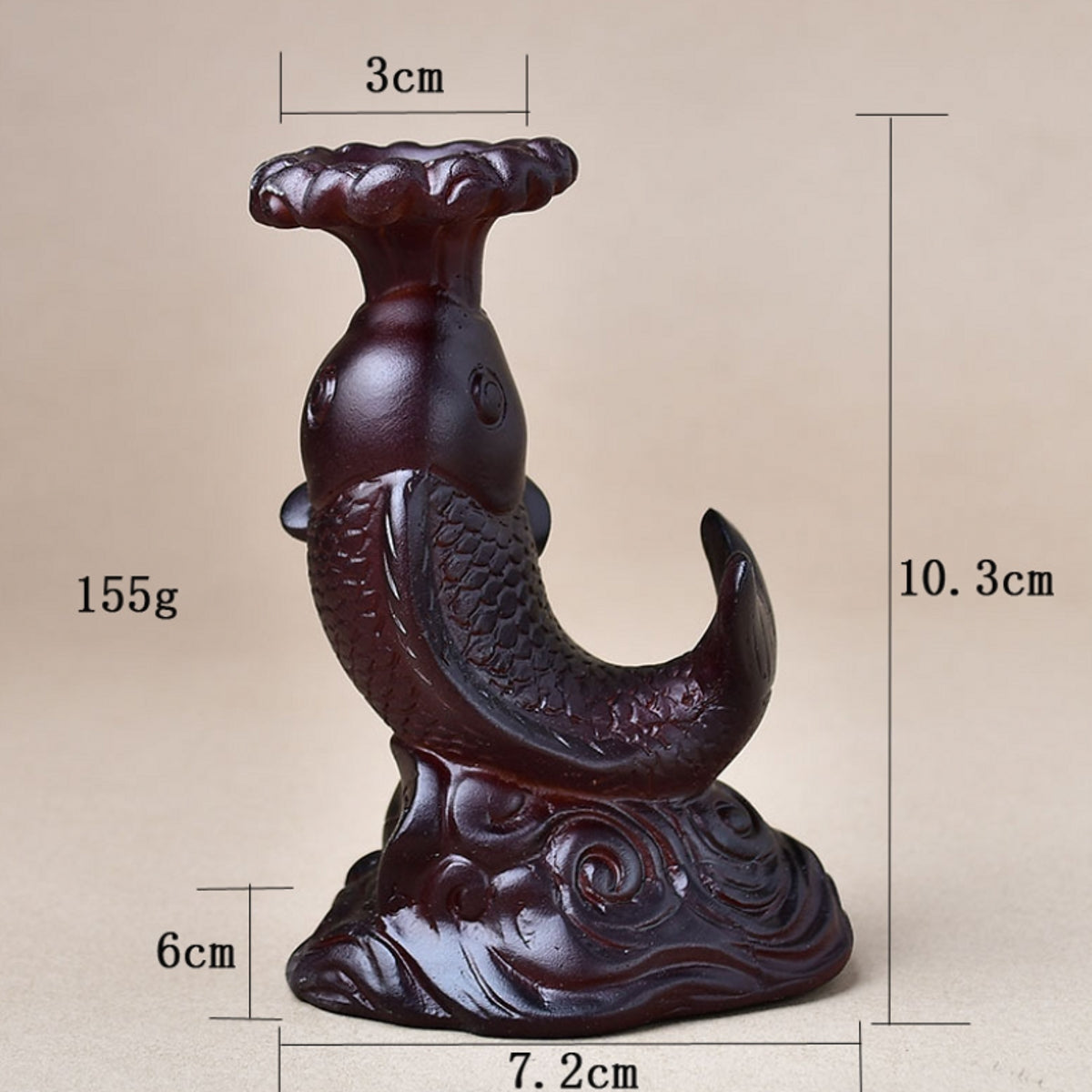 Carp Resin Ornament Sphere Holders