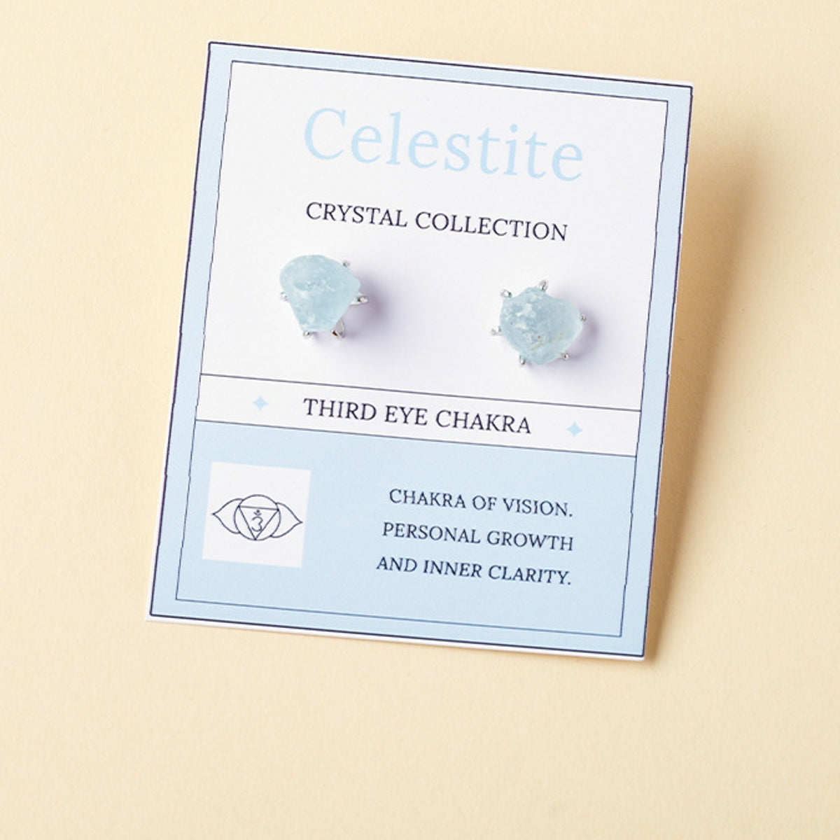Celestite Crystal Ball Earrings