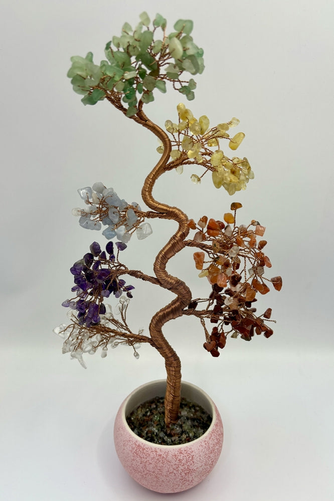 Chakra Crystal Money Tree Bonsai Feng Shui Decor 14.2 Inches