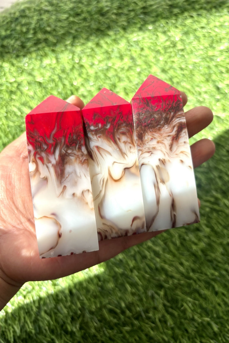 Chunky Chicken Blood Stone Towers 3.48"