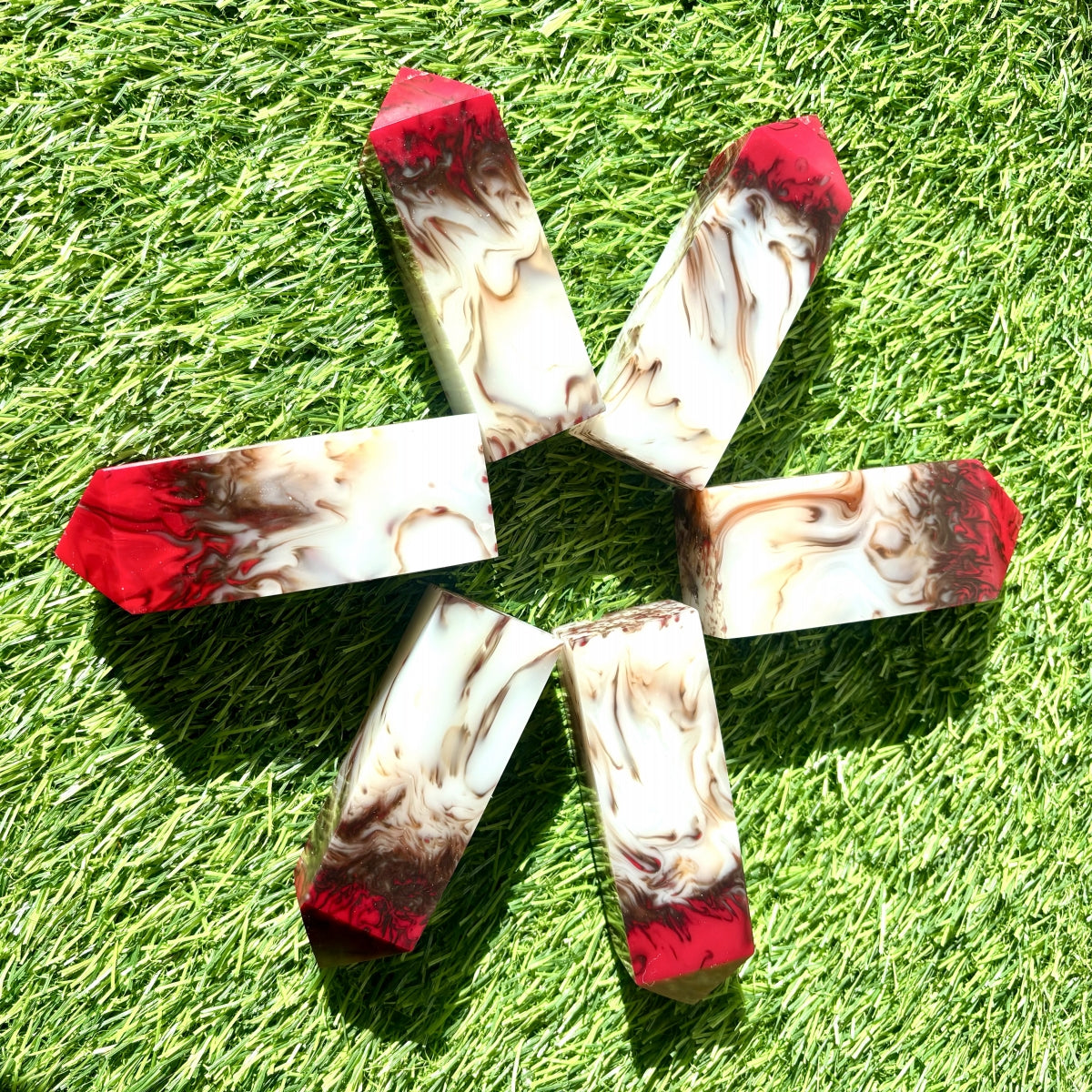 Chunky Chicken Blood Stone Towers 3.48"