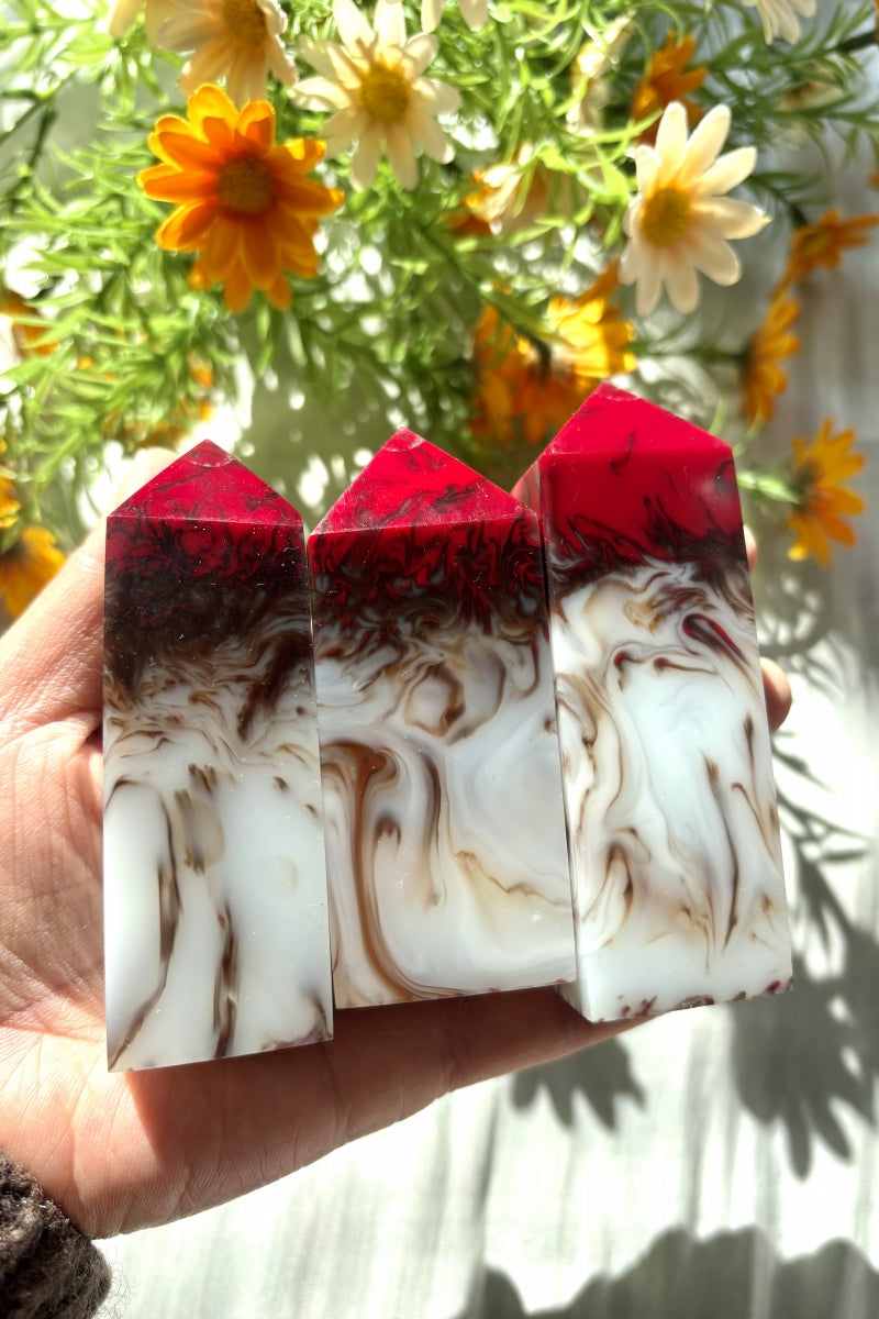 Chunky Chicken Blood Stone Towers 3.48"