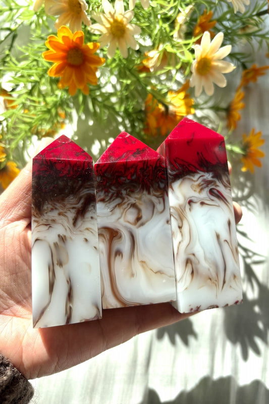 Chunky Chicken Blood Stone Towers 3.48"