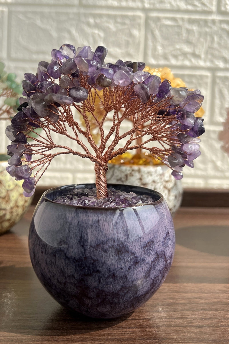 Citrine Amethyst Rose Quartz Wealth Tree Wealth Gathering Bowl