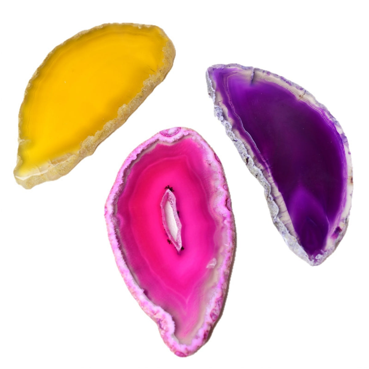 Colorful Crystal Agate Slices Natural DIY Accessories
