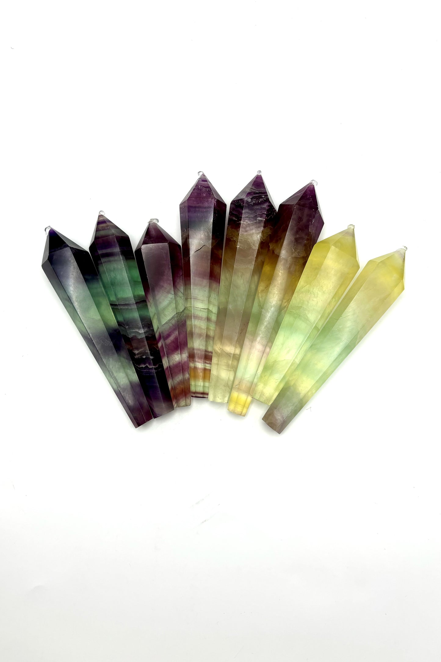 Candy Fluorite Wands Rainbow Fluorite Wands with Free Holders