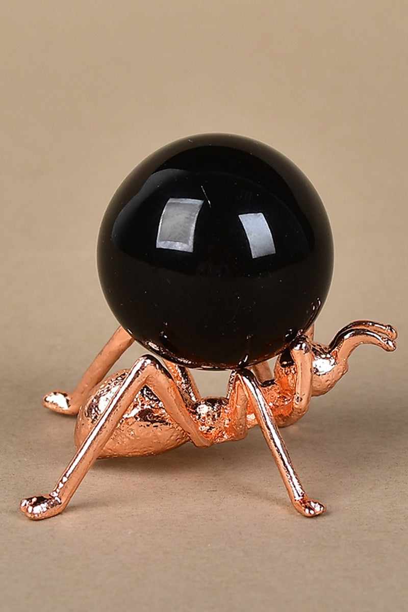 Creative Alloy Little Ant Figurine Sphere Holders