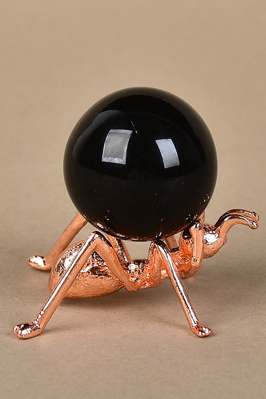Creative Alloy Little Ant Figurine Sphere Holders
