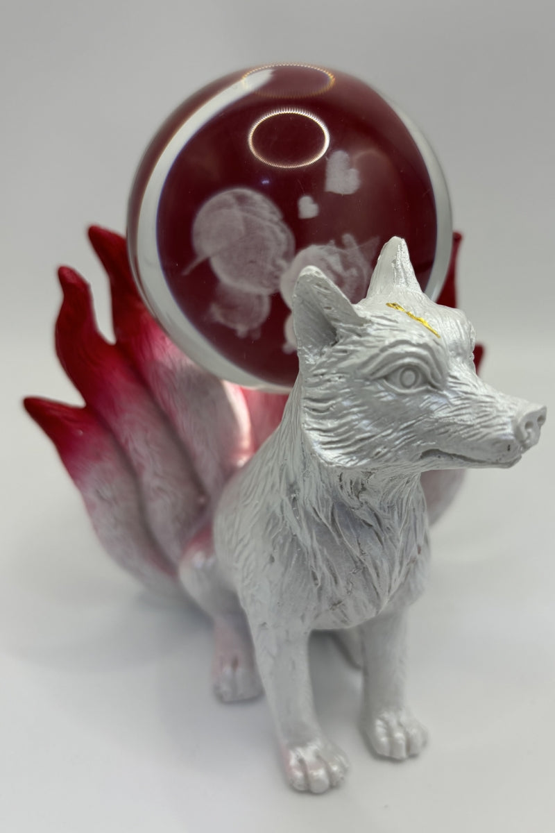 Crystal Ball Stands Nine Tail Fox Sphere Holders