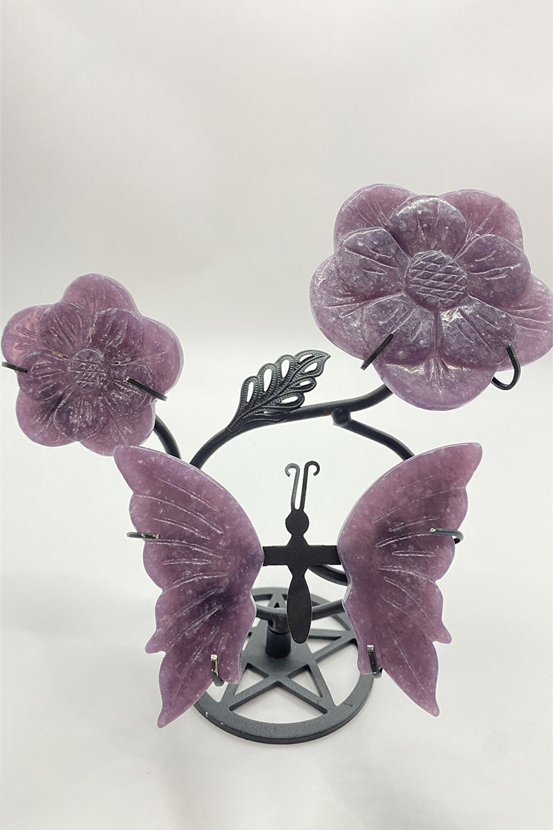 Crystal Butterfly Flower Set for Desk Decoration