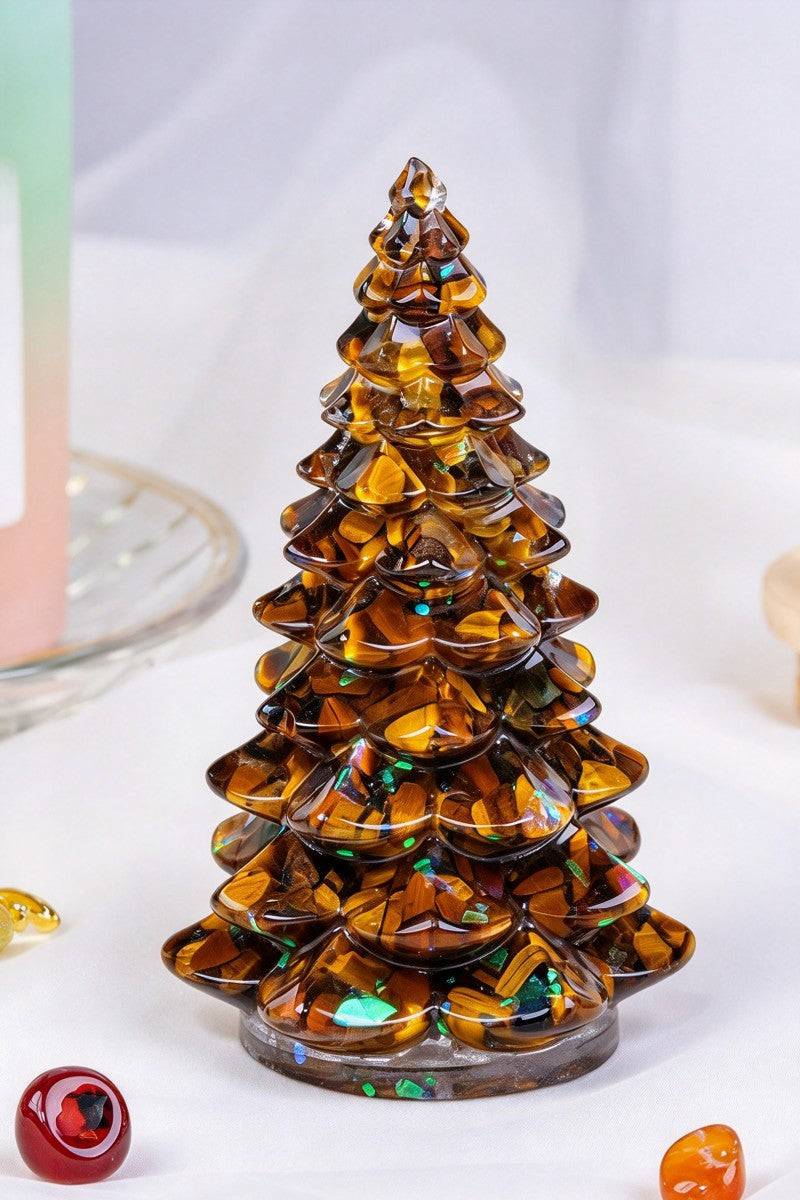 Crystal Christmas Trees Carvings 3.35"