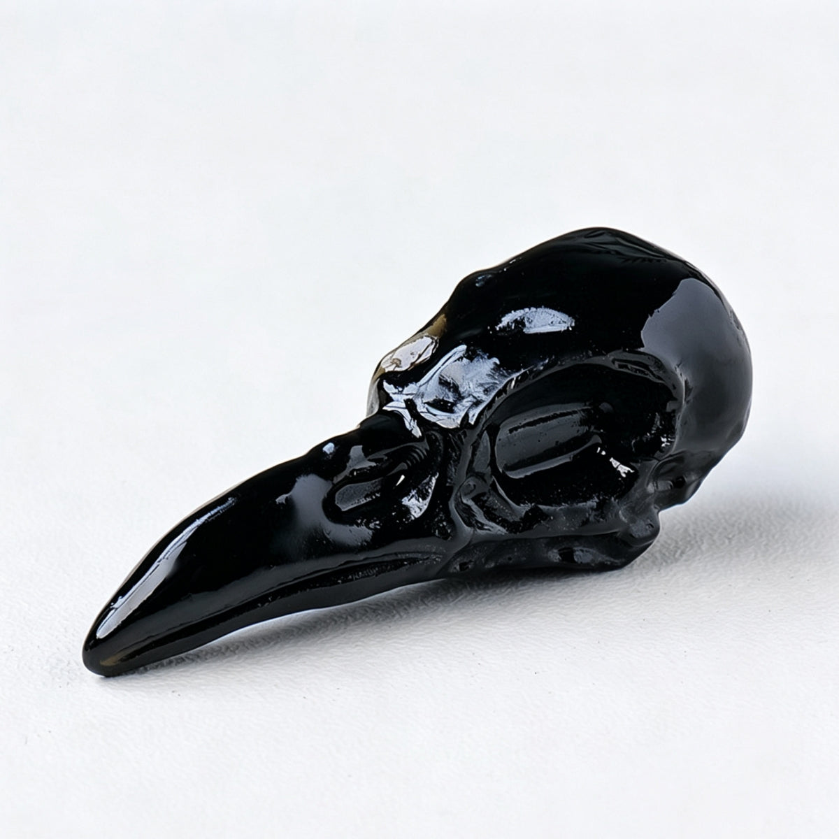 Crystal Crow Skull Carvings 1.97"