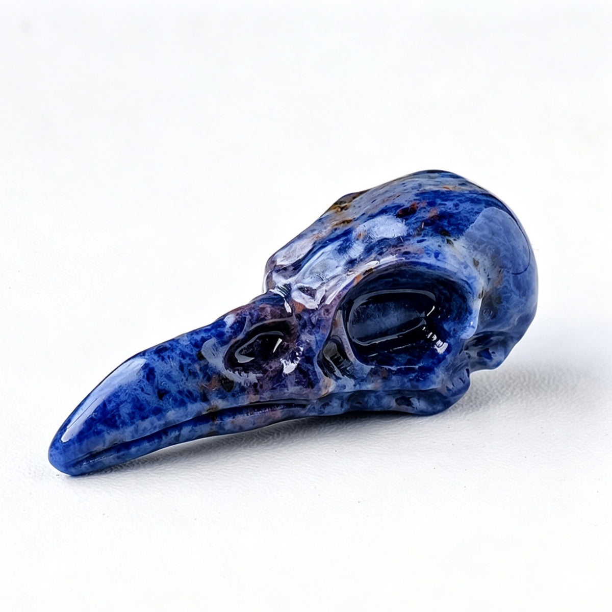 Crystal Crow Skull Carvings 1.97"