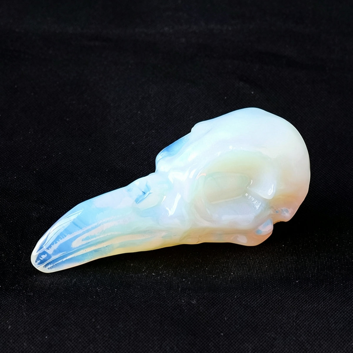 Crystal Crow Skull Carvings 1.97"
