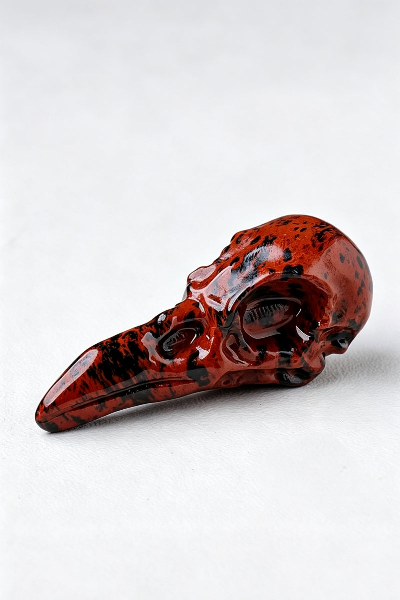 Crystal Crow Skull Carvings 1.97"
