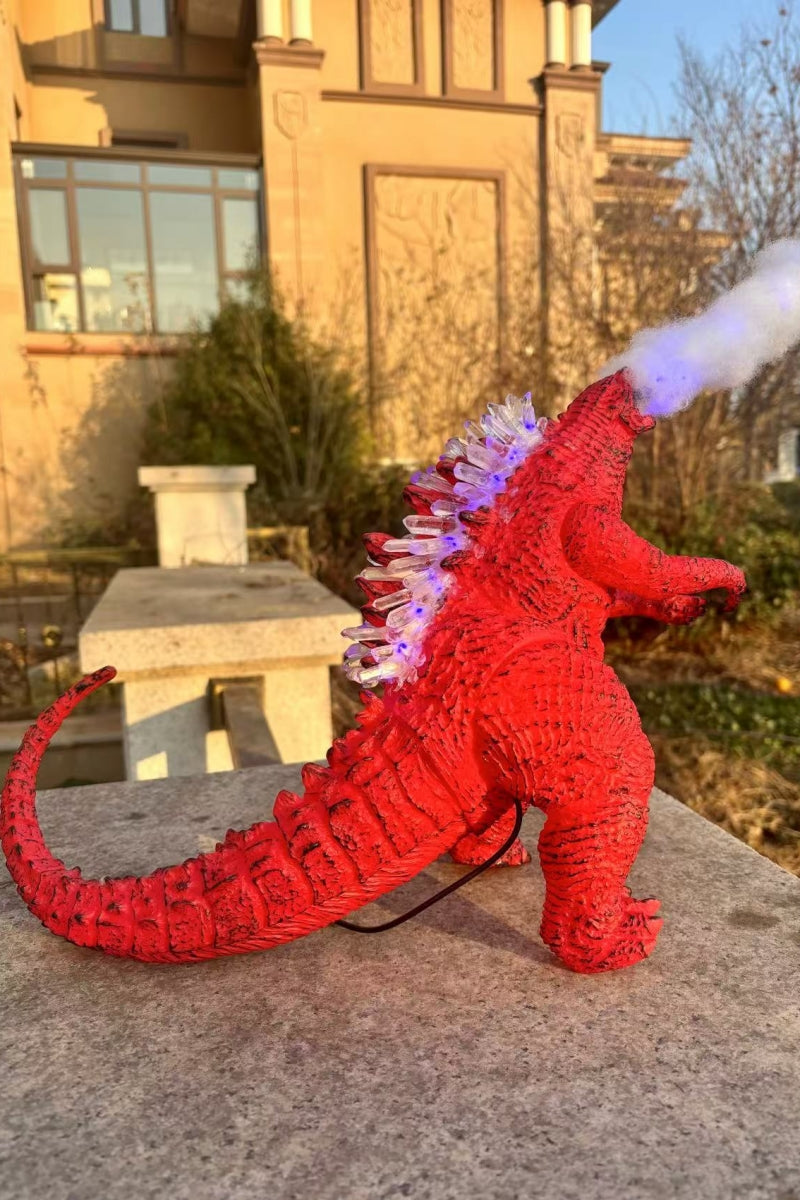 Crystal Godzilla Lamps with Spraying Flames Atomic Breath Effect Godzilla Lights