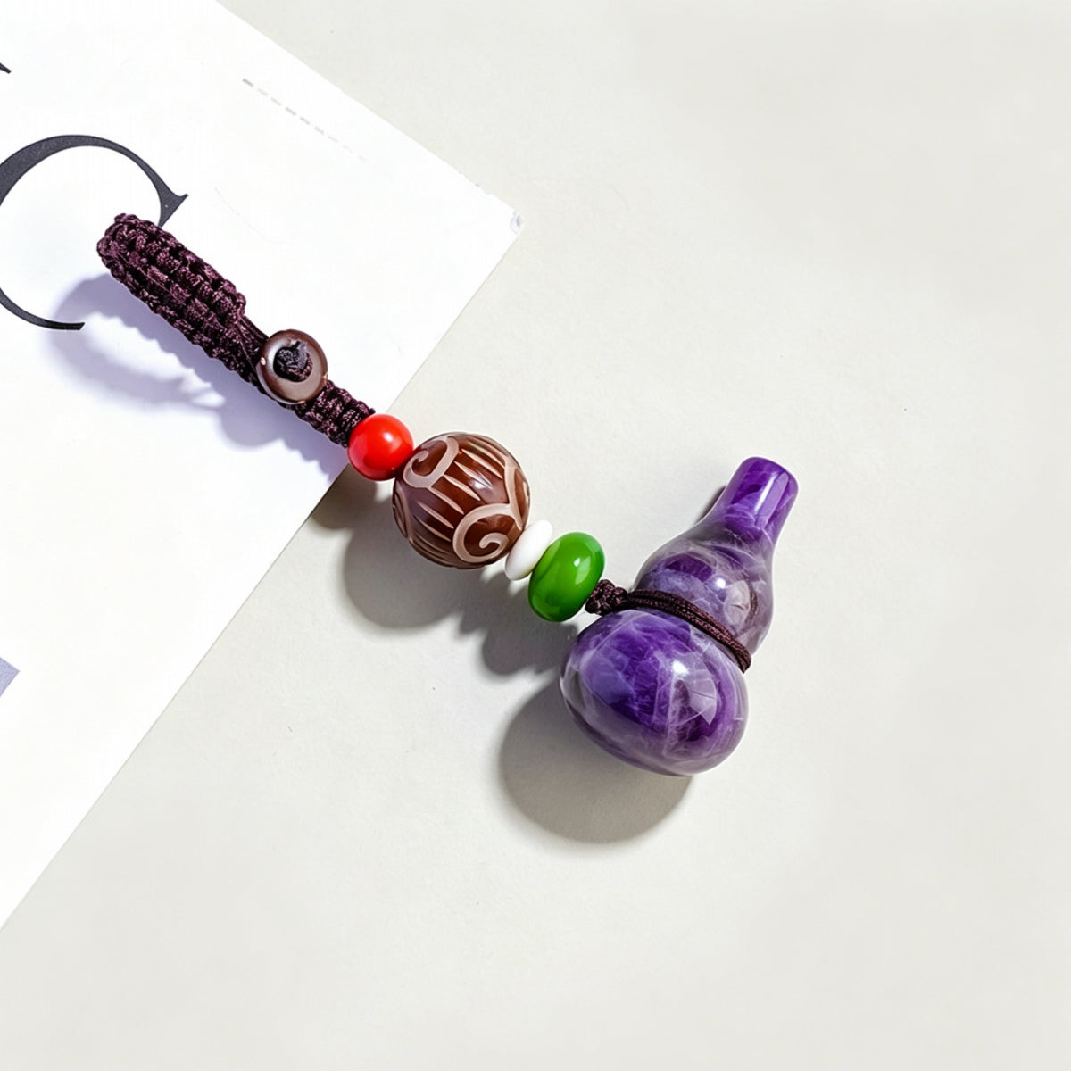 Crystal Gourd Keychain Car Key Ornament
